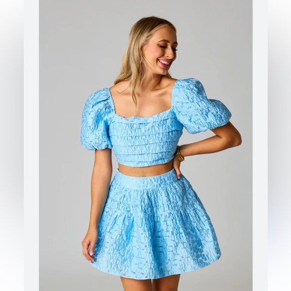 Buddy Love Dresses & Skirts - Buddy Love Hyacinth Blue Cutie Crop & Skirt Set Women’s Large